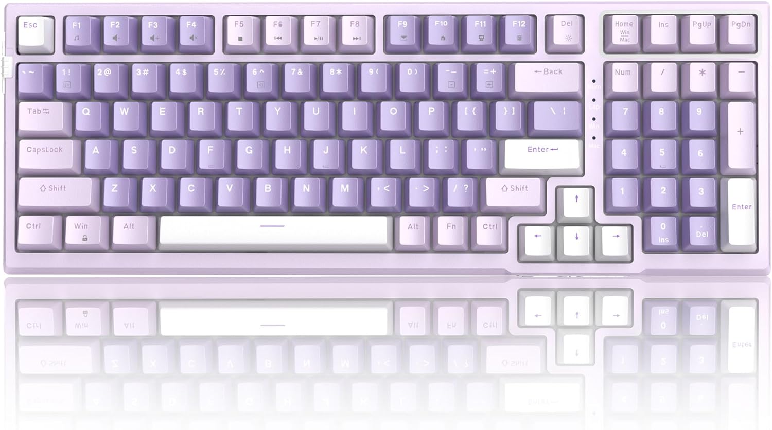 MageGee SKY98 Mechanical Gaming Keyboard, 96% Gasket Hot Swappable Wired Custom Creamy Keyboard with 5-Layer Sound Dampening, RGB Backlit, NKRO for Win/Mac (Violet, Violet Switch)-0