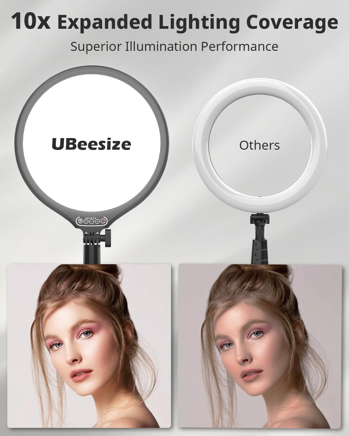 UBeesize 10.5in Laptop Ring Light with Stand and Phone Holder for Desk, Zoom Lighting for Computer, Video Recording, Streaming, Video Conference, Video Calls-1