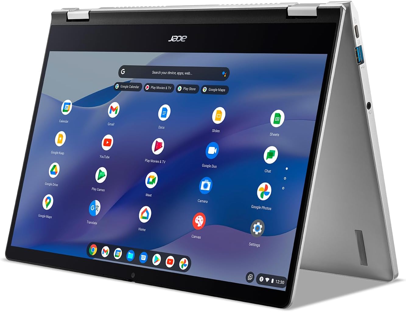 Acer Chromebook Spin 514 CP514-3HH-R6VK Laptop | AMD Ryzen 5 5625C | 14" FHD IPS Touch Display | 8GB LPDDR4X | 128GB eMMC | Wi-Fi 6 | FHD Webcam | HDMI Port | Backlit Keyboard | Chrome OS | Sleeve-10