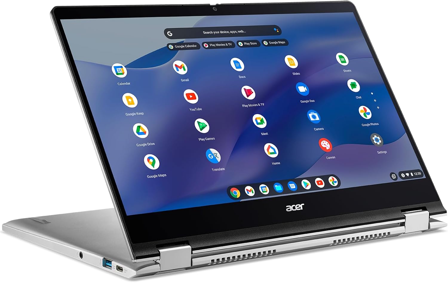 Acer Chromebook Spin 514 CP514-3HH-R6VK Laptop | AMD Ryzen 5 5625C | 14" FHD IPS Touch Display | 8GB LPDDR4X | 128GB eMMC | Wi-Fi 6 | FHD Webcam | HDMI Port | Backlit Keyboard | Chrome OS | Sleeve-11