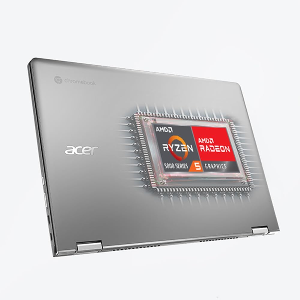 Acer Chromebook Spin 514 CP514-3HH-R6VK Laptop | AMD Ryzen 5 5625C | 14" FHD IPS Touch Display | 8GB LPDDR4X | 128GB eMMC | Wi-Fi 6 | FHD Webcam | HDMI Port | Backlit Keyboard | Chrome OS | Sleeve-5