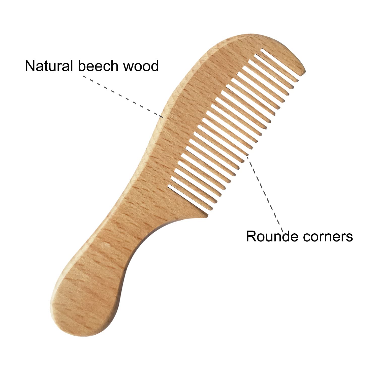 3PCS Baby Hair Brush with Wooden Handle and Comb Set for Newborns & Toddlers | Natural Soft Goat Bristles l Wood comb l Pink Silicone Brush| Ideal for Cradle Cap-3