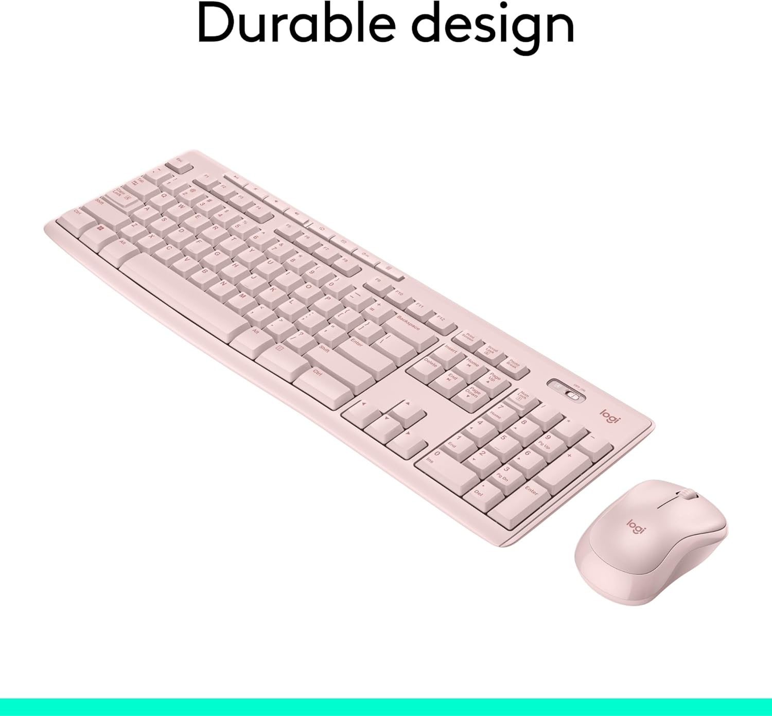 Logitech MK270 Wireless Keyboard and Mouse Combo for Windows, 2.4 GHz Wireless, Compact Mouse, 8 Multimedia and Shortcut Keys, 2-Year Battery Life, for PC, Laptop - Rose-5