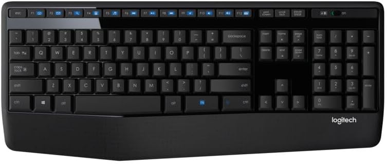 Logitech K345 Wireless Keyboard - Full-Sized Keyboard with Palm Rest, 2.4 GHz Wireless USB Receiver - for PC, Laptop-0