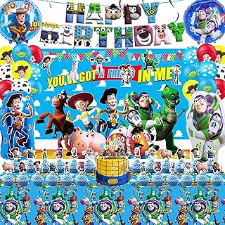 Generic Toy Game Birthday Party Supplies, Toy Game Theme Party Decorations Include HAPPY BIRTHDAY Banners, Hang Swirls, Balloons, Tablecloth, Backdrop, Cake Decorations,Toy Game Party Favors