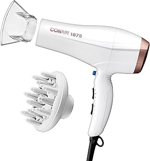 Conair Double Ceramic Hair Dryer with Diffuser | Blow Dryer with Ionic Conditioning | Includes Diffuser and Concentrator | Amazon Exclusive