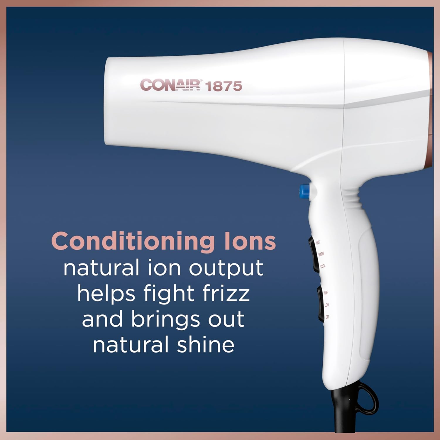 Conair Double Ceramic Hair Dryer with Diffuser | Blow Dryer with Ionic Conditioning | Includes Diffuser and Concentrator | Amazon Exclusive-6