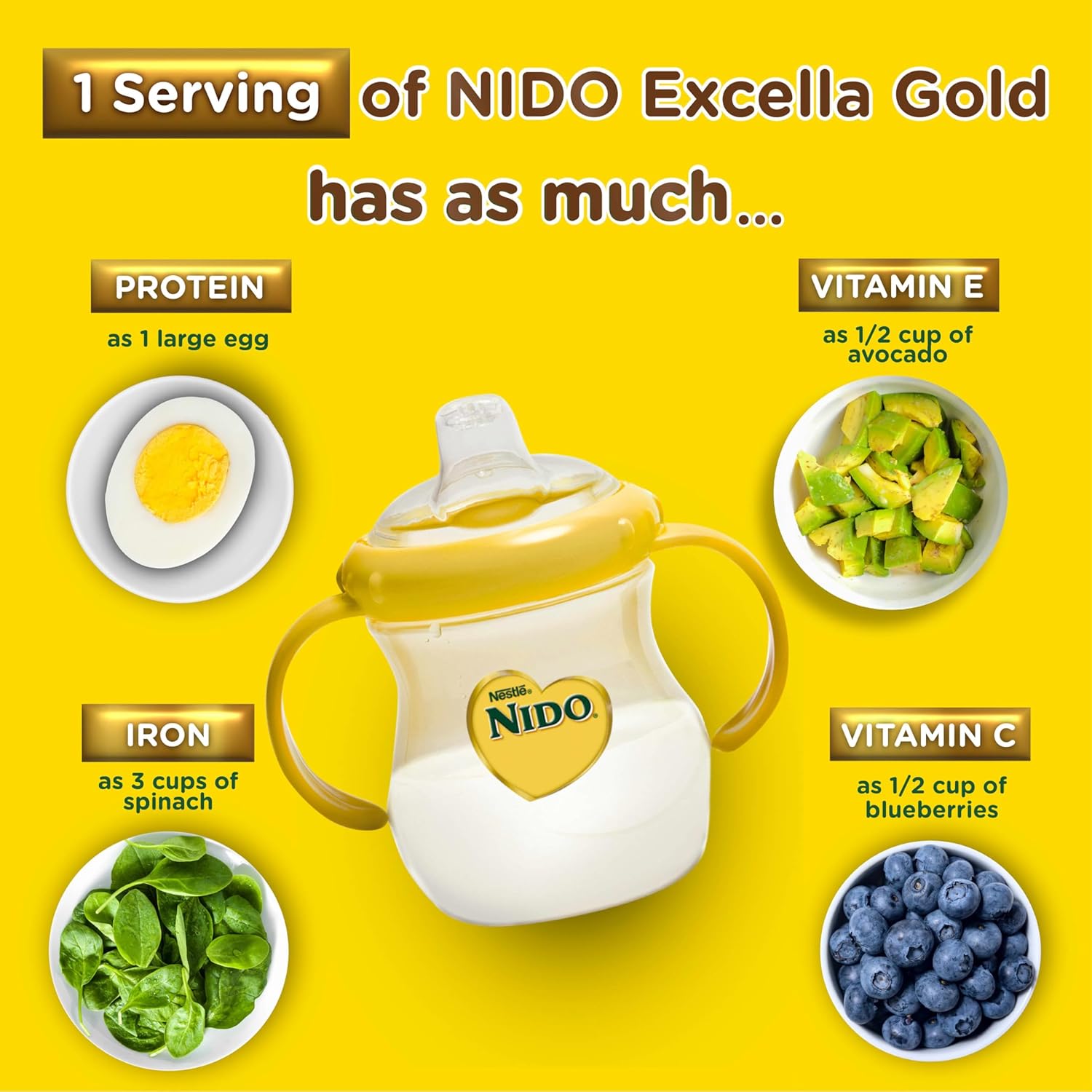 Nestle Nido Excella Gold Original Milk Powder 4 Pack Of 800G-2