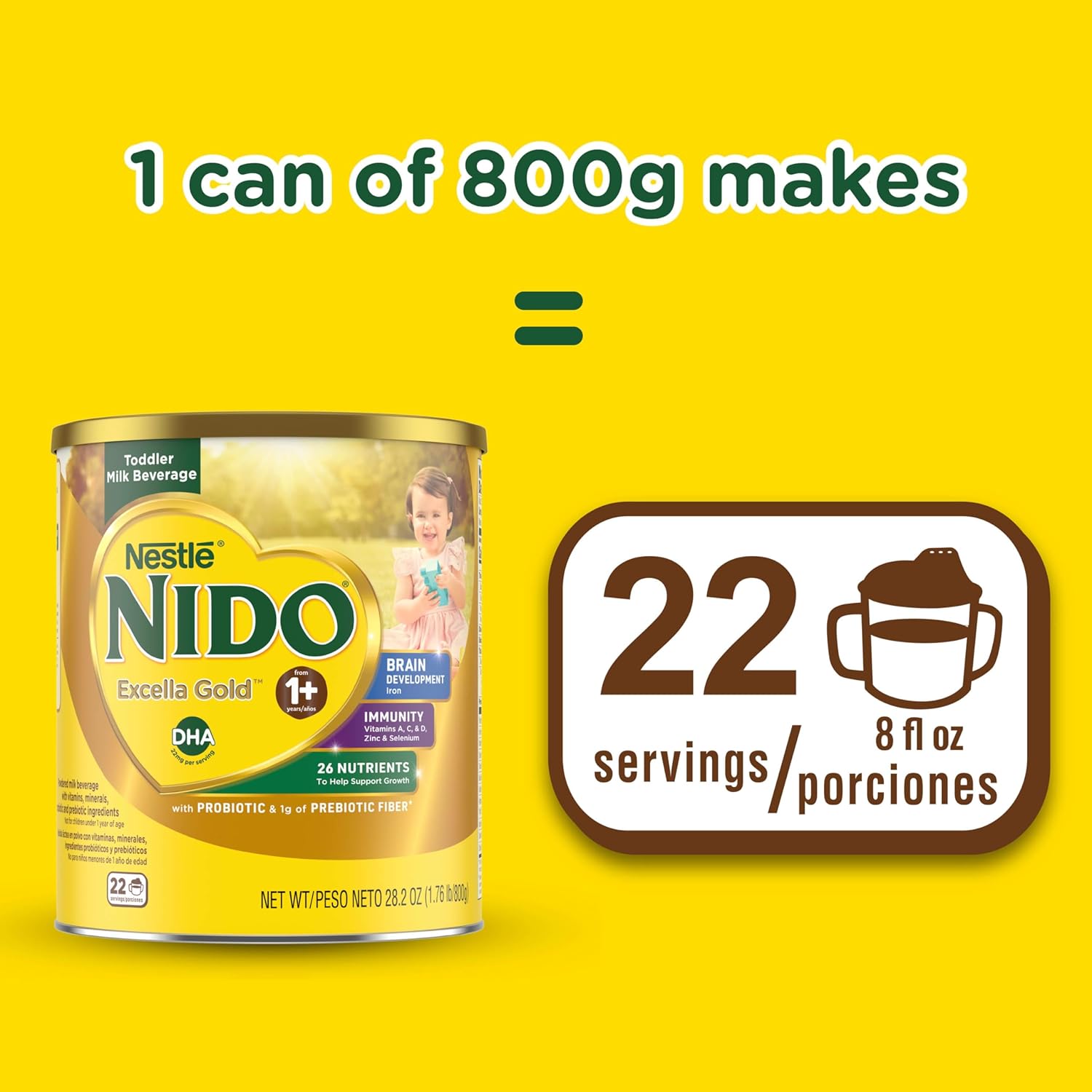 Nestle Nido Excella Gold Original Milk Powder 4 Pack Of 800G-4