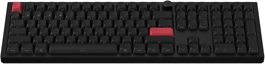 Keychron Q6 Max Custom Wireless Mechanical Keyboard with Knob, QMK/VIA Programmable 1000Hz 2.4 GHz/Bluetooth/Wired RGB Backlit Side-Printed Keycaps for Mac Windows, Gateron Banana Switch-Carbon Black