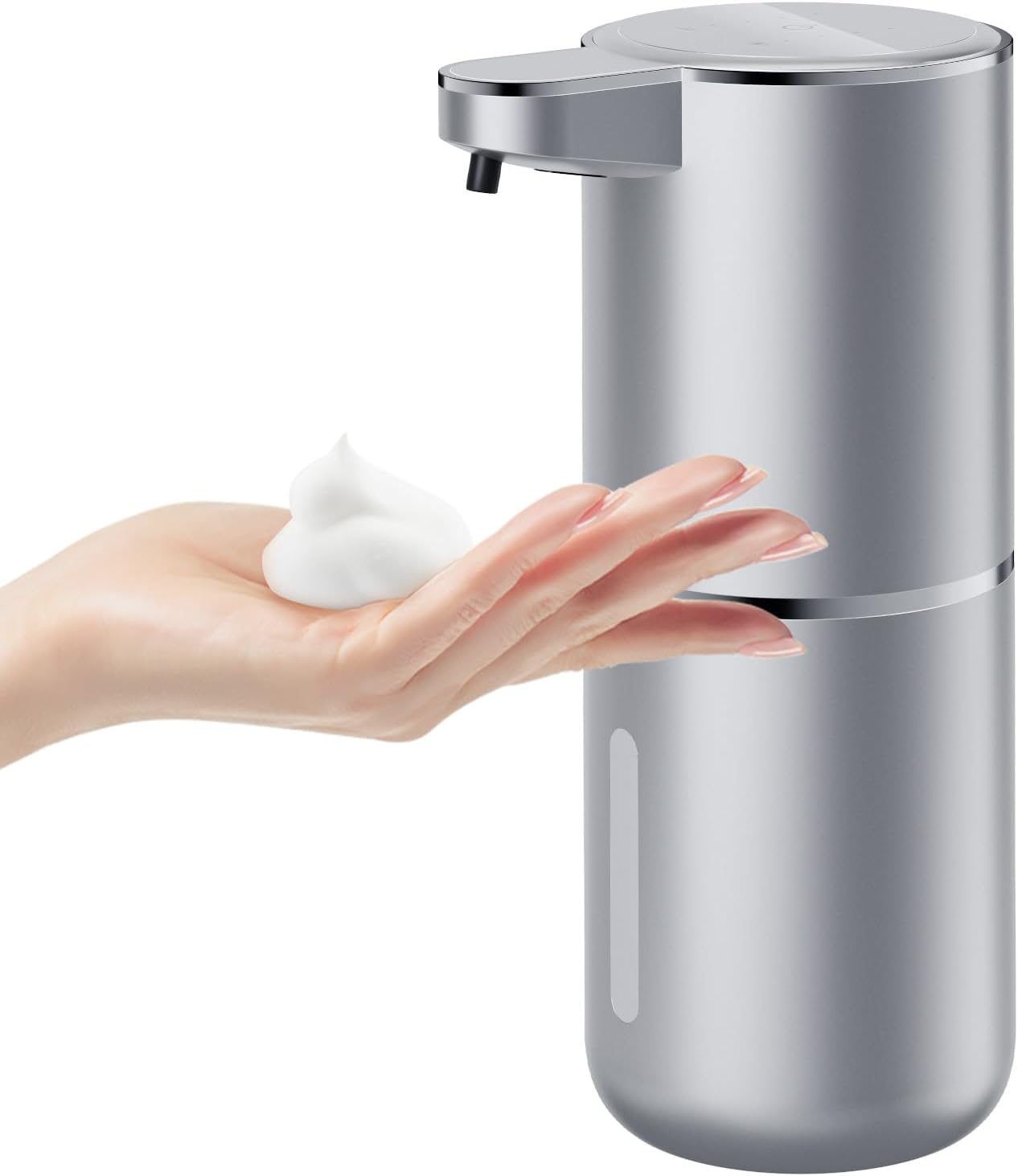 P11 Premium Space Gray Automatic Foaming Hand Soap Dispenser Touchless, Rechargeable Hand Foam Soap Dispenser for Bathroom and Kitchen-0