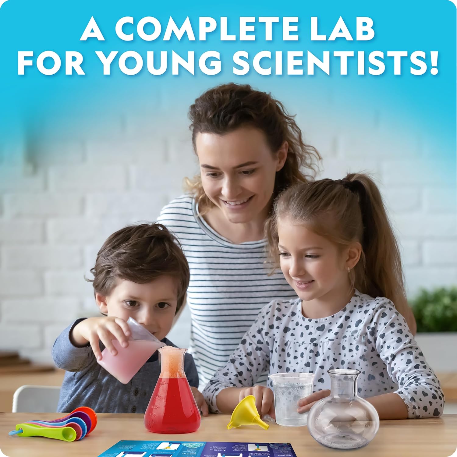 National Geographic Kids Junior Chemistry Set - Complete Early Learning Lab Kit with 50 Science Experiments for Kids and 20+ Lab Tools, Kids Chemistry Set, Science Experiments for Kids 4-6-1