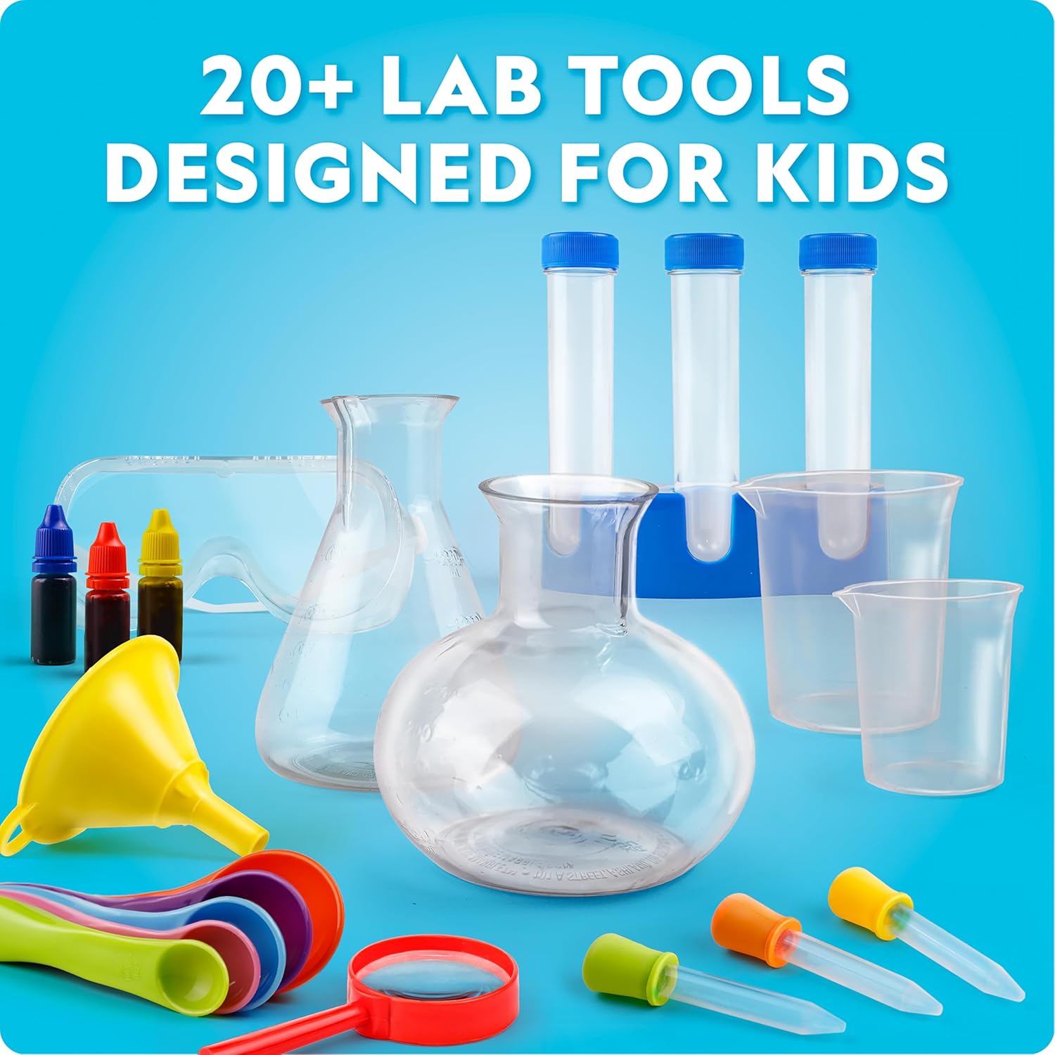 National Geographic Kids Junior Chemistry Set - Complete Early Learning Lab Kit with 50 Science Experiments for Kids and 20+ Lab Tools, Kids Chemistry Set, Science Experiments for Kids 4-6-4