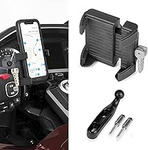 Motorcycle Phone Mount for Harley Davidson, Universal Cell Phone GPS Navigation Holder with Black Perch Mount for Harley Yamaha Kawasaki Suzuki Indian Honda Goldwing GL1800 GL1500