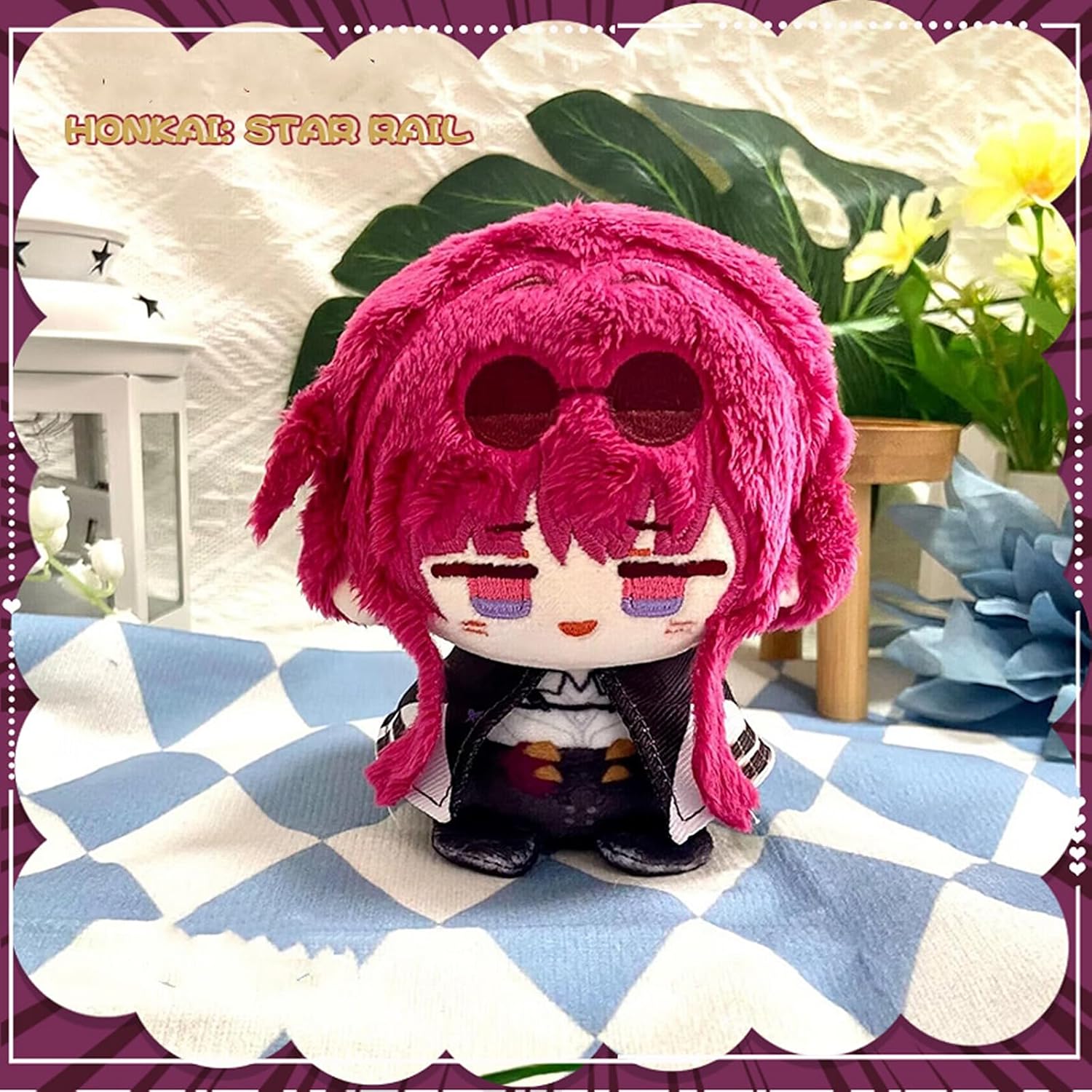 Small Size Honkai Star Rail Plush Figure Doll - Kafka Plush (4 inch), Keychain Anime Figure Soft Stuffed Gift for Game Fans-2