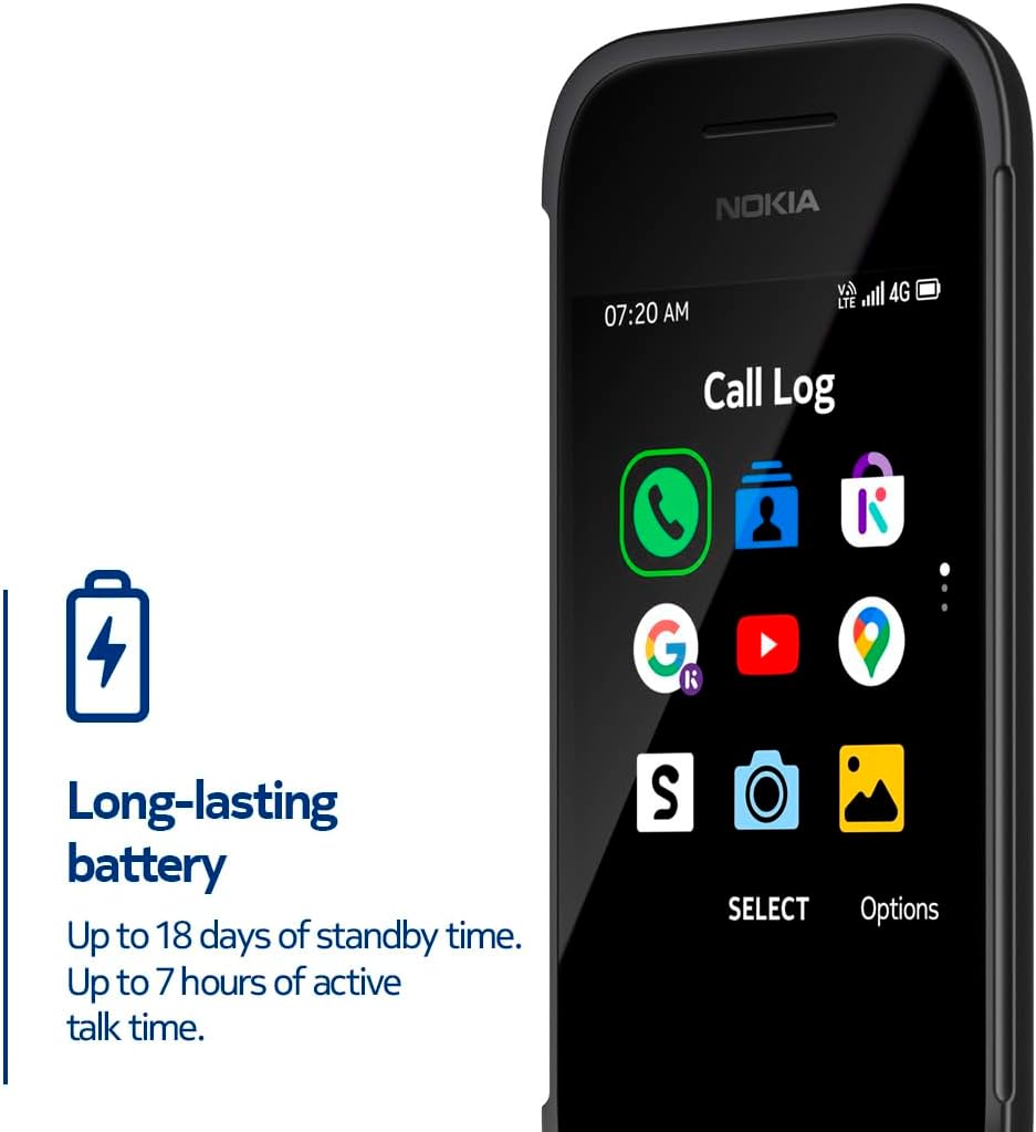 Nokia 2780 Flip | Unlocked | Universally Compatible with All Mobile Carriers | Black-2