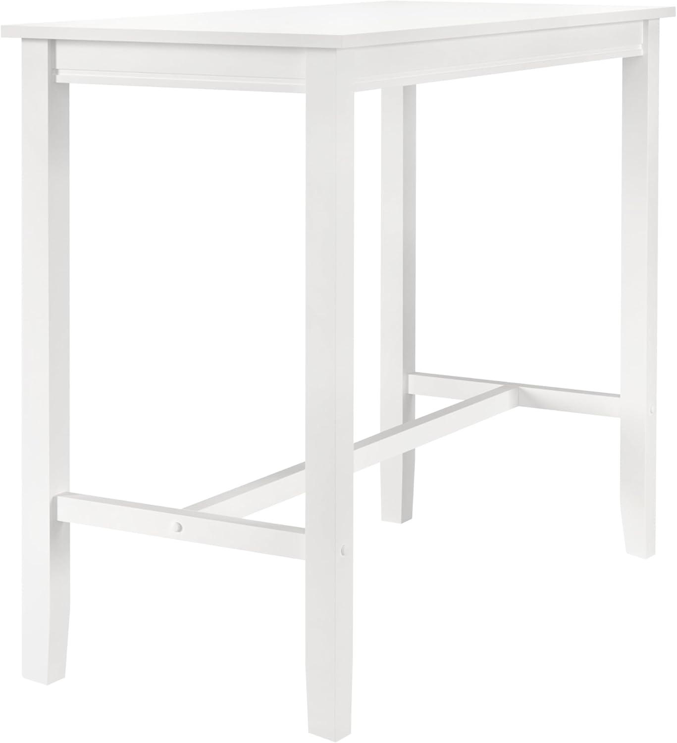 Linon White Bar Height Claridge Wooden 42" Pub Table-0