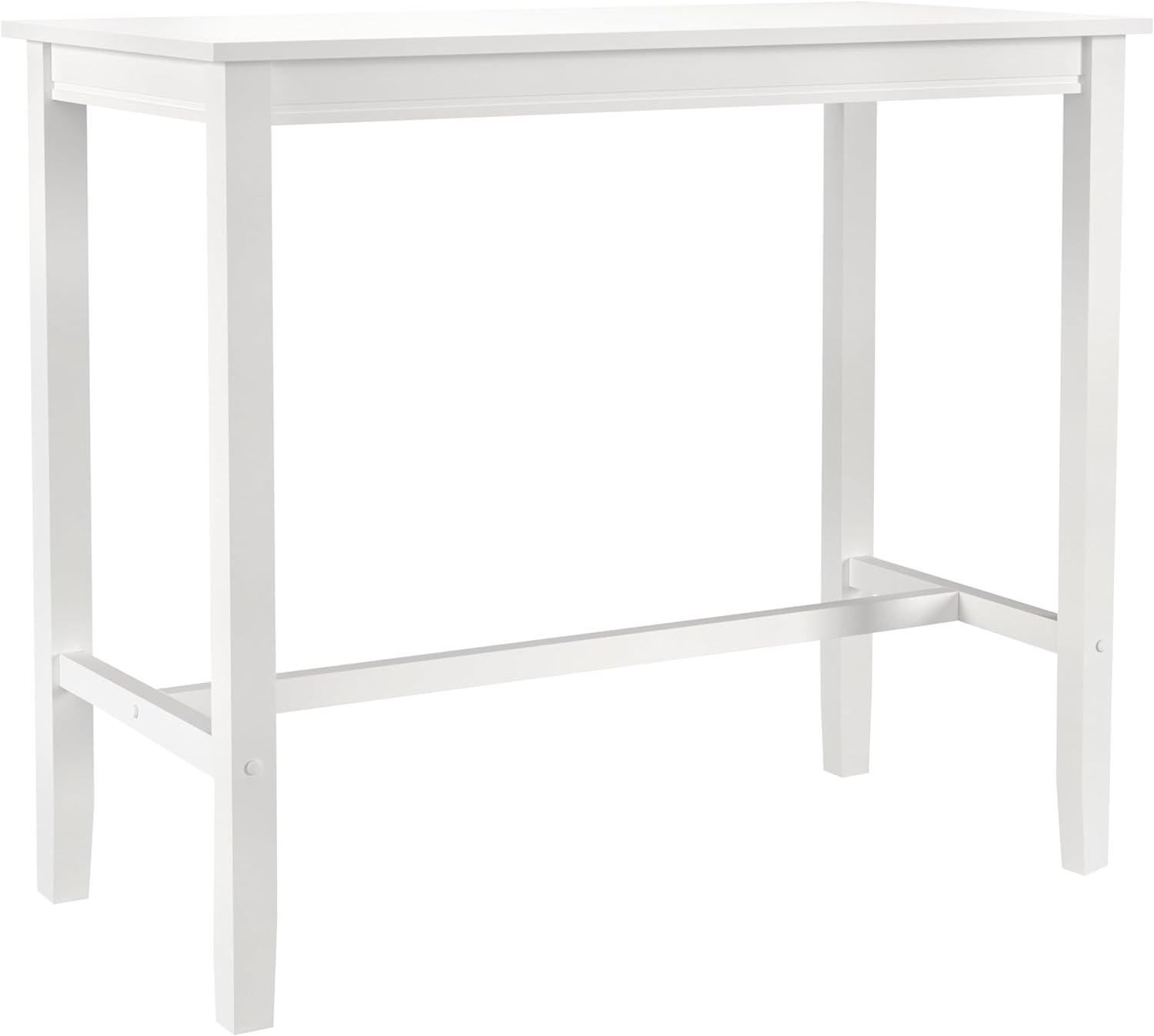 Linon White Bar Height Claridge Wooden 42" Pub Table-5