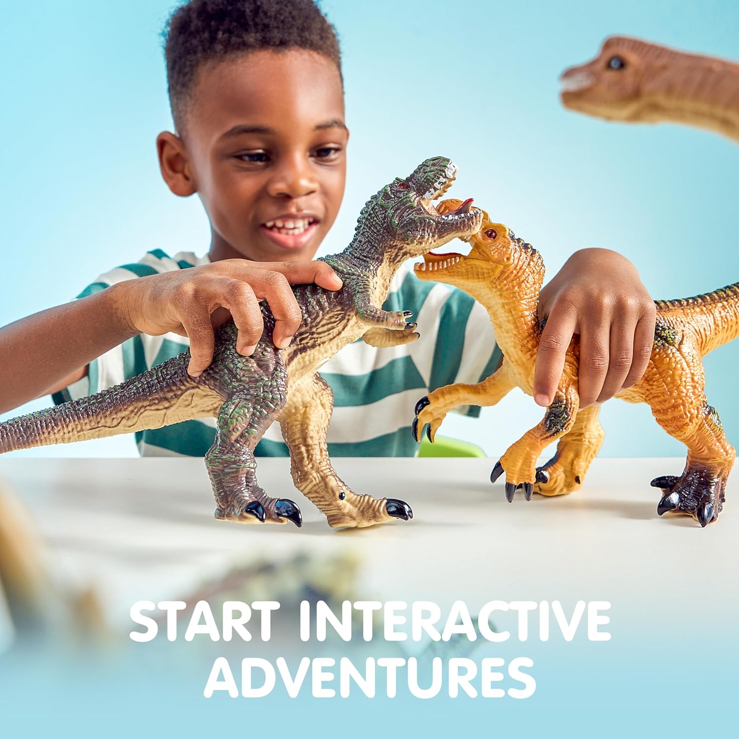 JOYIN Big Dinosaur Toys for Toddlers, 6 Piece Large Soft Dinosaur Figures with an Educational Book, Realistic Dinosaur Toys for Kids Ages 1 2 3 4 5, Jumbo Dinosaur Toys for Boys and Girls Gift-4