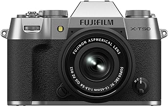 Fujifilm X-T50 Mirrorless Digital Camera XC15-45mmF3.5-5.6 OIS PZ Lens Kit - Silver