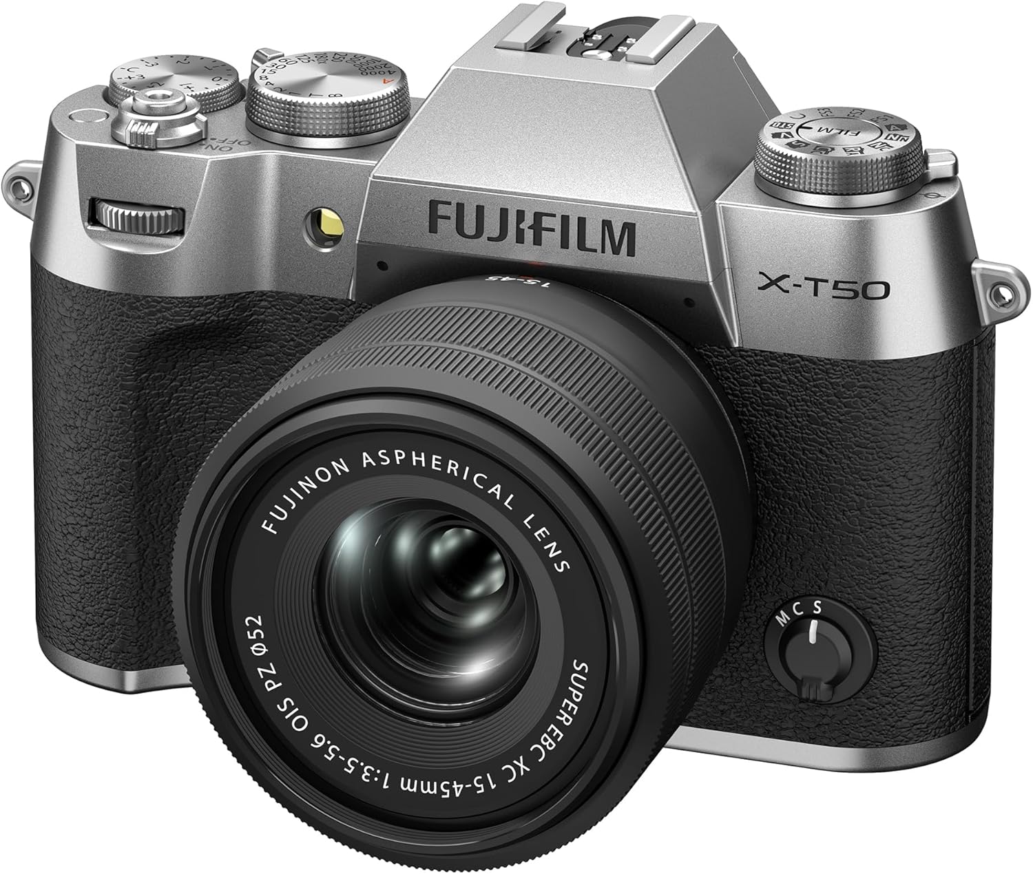 Fujifilm X-T50 Mirrorless Digital Camera XC15-45mmF3.5-5.6 OIS PZ Lens Kit - Silver-1