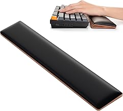 COLORCORAL Wrist Rest for Computer Keyboard Ergonomic Memory Foam Wrist Pad with Anti-Slip Rubber Base Wooden Keyboard Wrist Support for Typing Pain Relief