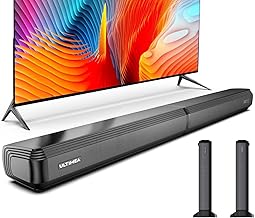 ULTIMEA 2.2ch Sound Bar for Smart TV, Peak Power 100W, 2-in-1 Detachable Soundbar for TV, Bluetooth 5.3 TV Sound Bar, 3 EQ Modes, Bass Adjustable, HDMI ARC/Optical/Aux/Wall Mount, Apollo S40