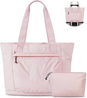 BAGAIL Travel Tote Bag for Women, Lightweight Tote Bag with Zipper, Weekender Overnight Tote Bag, Laptop Nurse Tote Bag