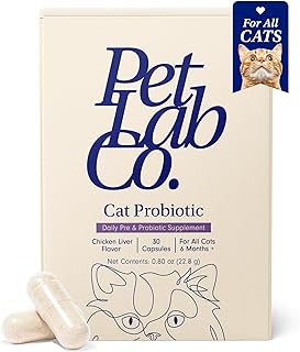 PetLab Co. Probiotics for Cats, Support Gut Health, Occasional Diarrhea, Digestive Health & Immune Support - Easy to Use - 30 Count