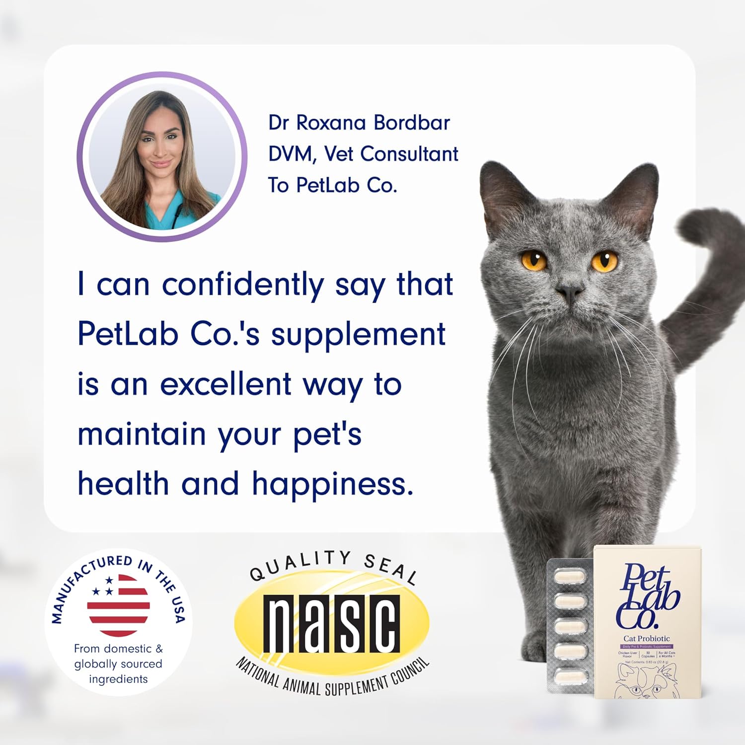 PetLab Co. Probiotics for Cats, Support Gut Health, Occasional Diarrhea, Digestive Health & Immune Support - Easy to Use - 30 Count-4