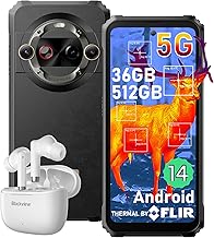 Blackview BL9000 Pro 5G Rugged Smartphone Unlocked (FLIR Thermal Imaging Camera), 36GB +512GB, Android 14, 50MP+50MP Camera, 120Hz 6.78"FHD+, Dual 5G SIM Rugged Phones, IP68/IP69K, 120W/NFC/WiFi 6/GPS