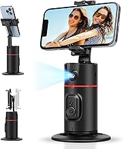 JOILCAN Auto Face Tracking Selfie Stick Tripod, 360° Rotation Auto Face Body Tracking Phone Stand with Remote, Rechargeable Smart Gesture Control Phone Holder for iPhone Video Recording Live Tiktok