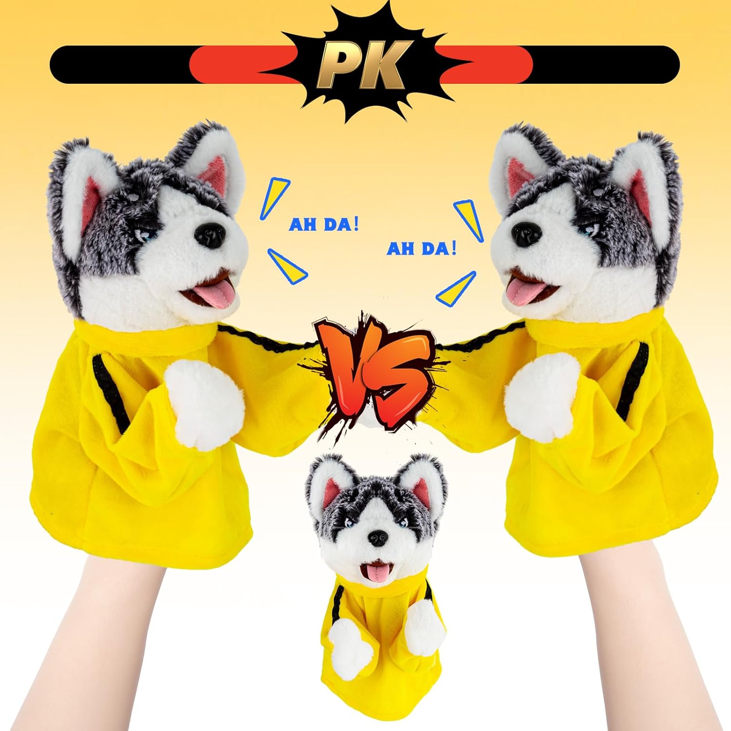 Ayeboovi 2024 Funny Gifts Hand Puppet Prank Stuff Boxing Husky Animal Toy, Gag Gifts for Adults Interactive Kung Fu Husky Hand Puppet, Plush Toy for Kids' Creative Play and Motor Skills Development-0