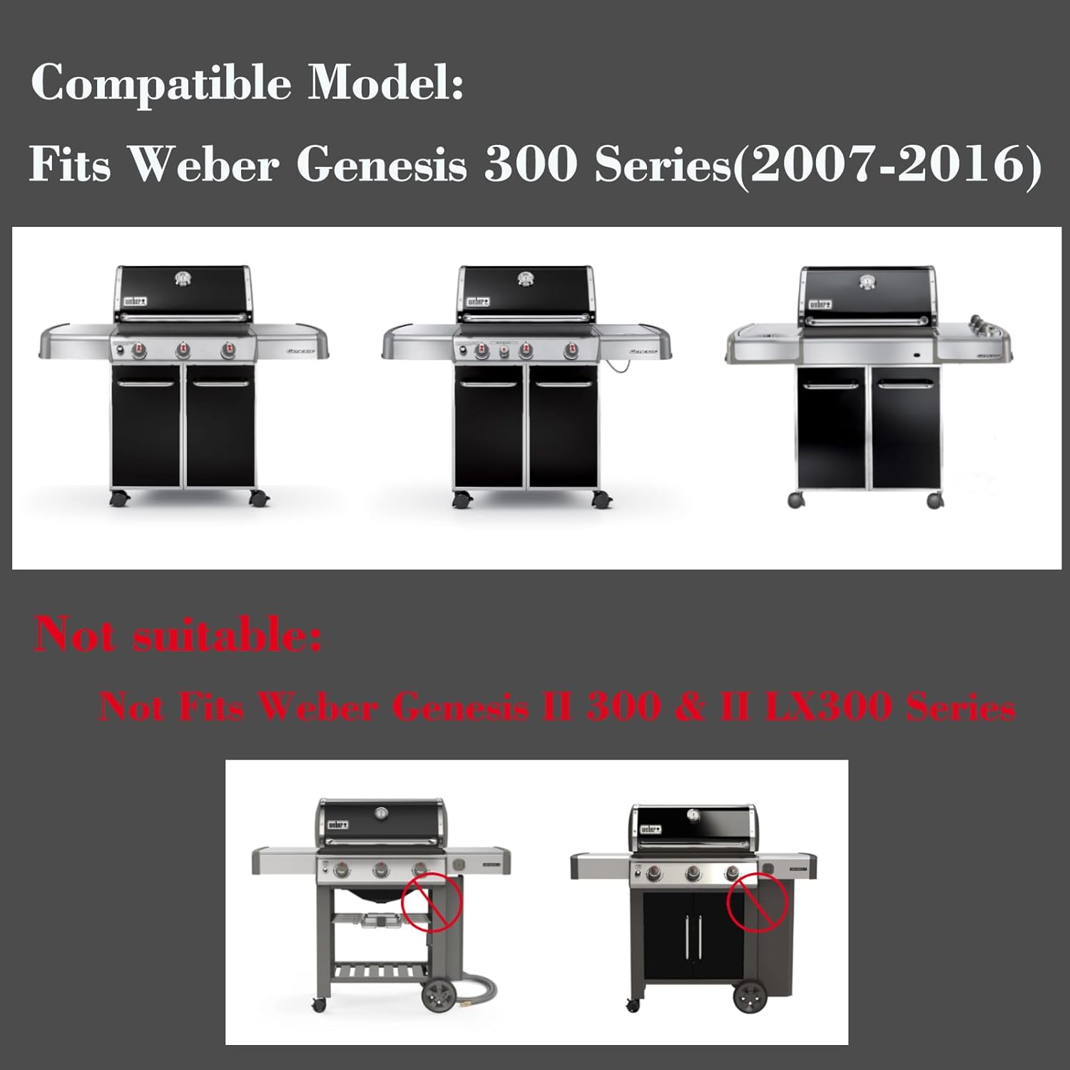 19.5'' Cooking Grates Replace for Weber Genesis Grill Grates, Fits Weber Genesis 300 Series E/S/EP/CEP 310 320 330 Grill Parts, Replacement Parts for Weber W7528/7524-2