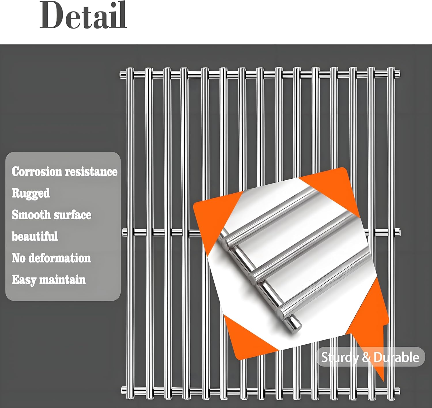 19.5'' Cooking Grates Replace for Weber Genesis Grill Grates, Fits Weber Genesis 300 Series E/S/EP/CEP 310 320 330 Grill Parts, Replacement Parts for Weber W7528/7524-3