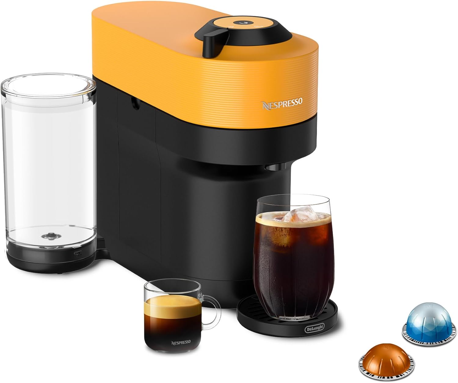 Nespresso Vertuo Pop+ Coffee and Espresso Machine by De'Longhi, Mango Yellow-0