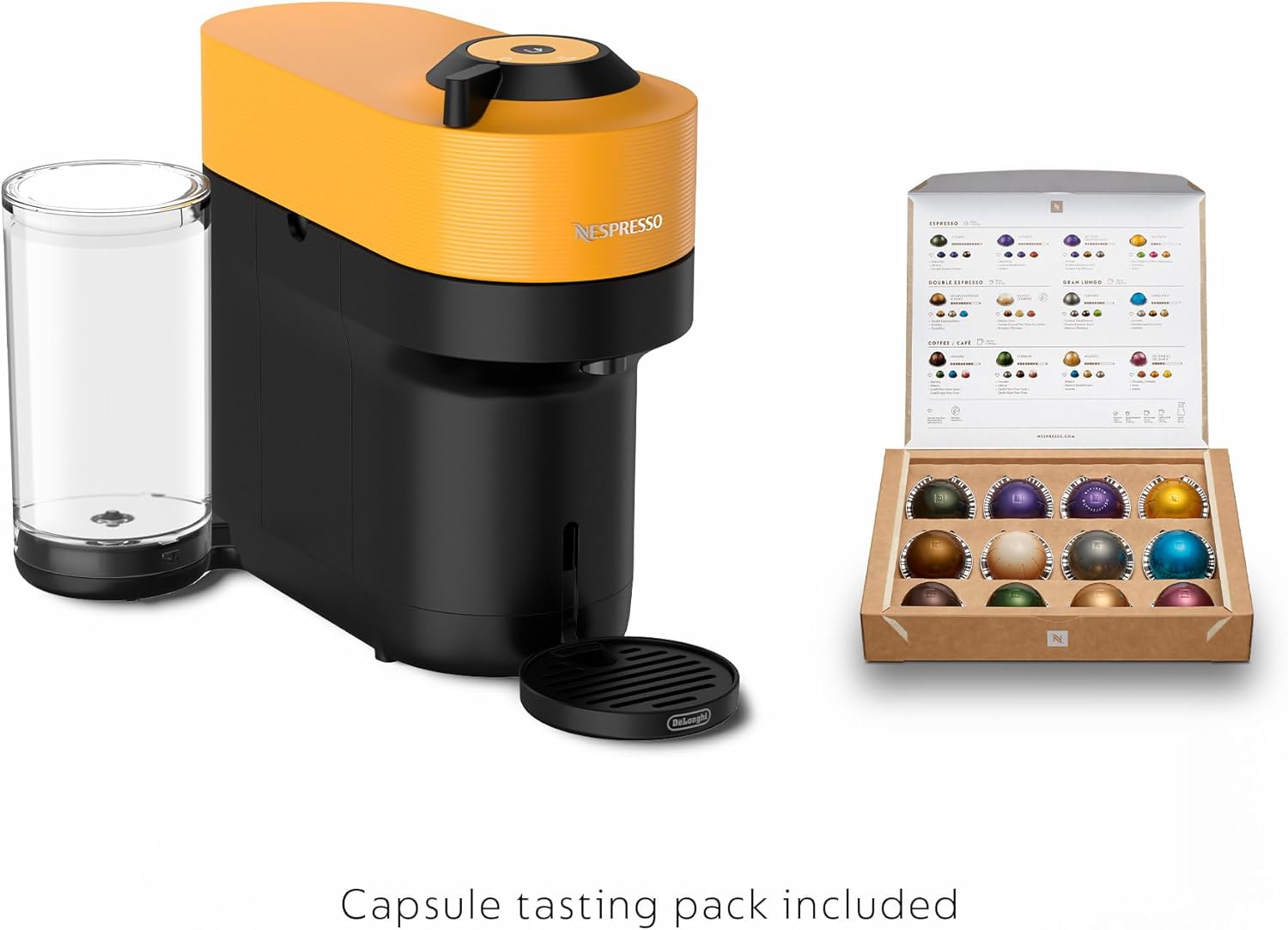 Nespresso Vertuo Pop+ Coffee and Espresso Machine by De'Longhi, Mango Yellow-3