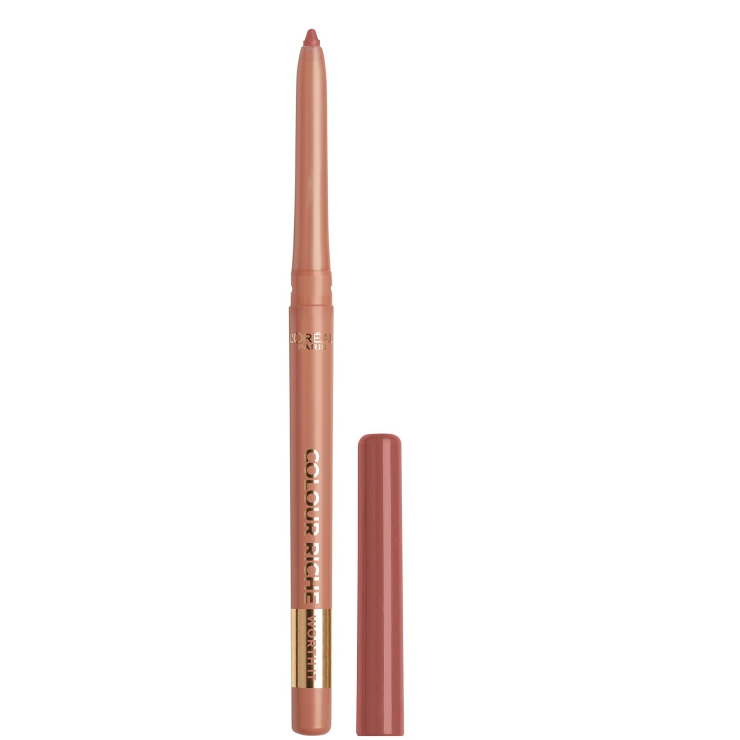 L'Oreal Paris Colour Riche Lip Liner Pencil, Creamy Lip Liner with Omega 3 and Vitamin E, 601 Worth It (Pinky Nude)-0