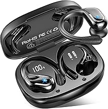 Wireless Earbuds Sport, Bluetooth 5.4 Headphones 2024 Bluetooth Earbuds with 75Hrs Stereo, 4 ENC Mic, Over-Ear Buds with Earhooks Noise Canceling Earphones , IP7 Waterproof Headset for Workout/Running