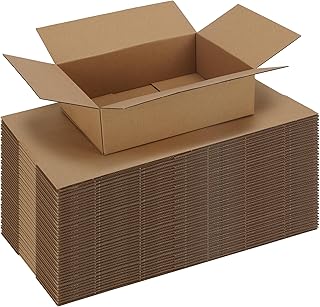 CRUGLA 40 Packs 10x7x3 Shipping Boxes for Small Business, Corrugated Cardboard Boxes Bulk for Shipping Packing Mailing