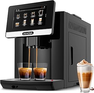 Zulay Magia Fully Automatic Espresso Machine With Grinder - 19 Customizable Coffee Options - Auto-Cleaning For Easy Maintenance - Milk-Foam System For Latte, Cappuccino, Macchiato - New Silver