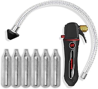 BRODYS Drain Device - AC Drain Line Cleaner Device, with a flexible hose to Clear all HVAC Clogs, (Comes with 6 Unthreaded CO2 Cartridges, AC Cleaner Blaster Opener Kit