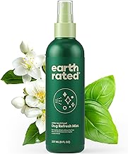 Earth Rated Dog Deodorizing Spray, Conditioning & Odor-Eliminating Dog Perfume, for All Coat Types, Refreshing White Tea & Basil Scent, 8 oz.