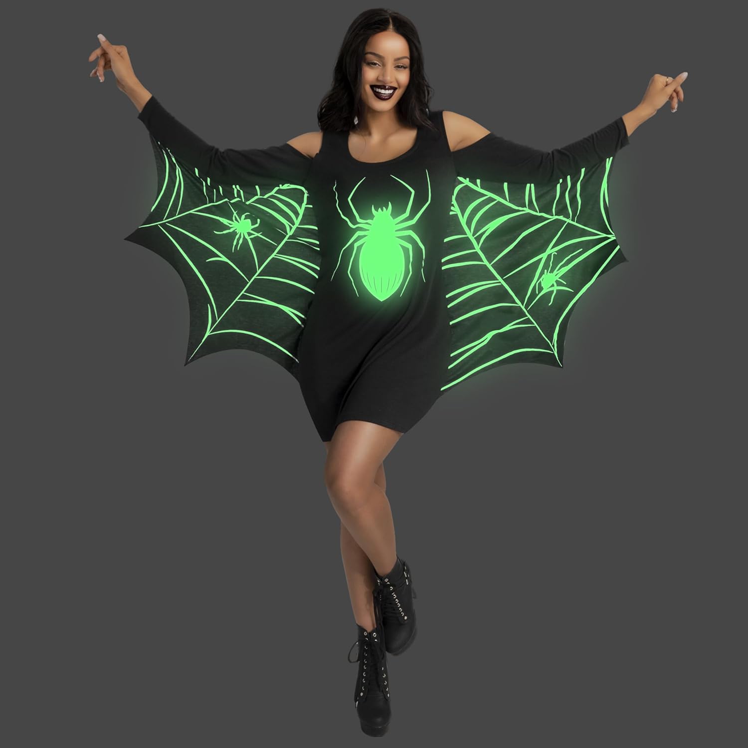 Spooktacular Creations Spider Woman Costume, Bat Costume Adult Women, Halloween Costume-2