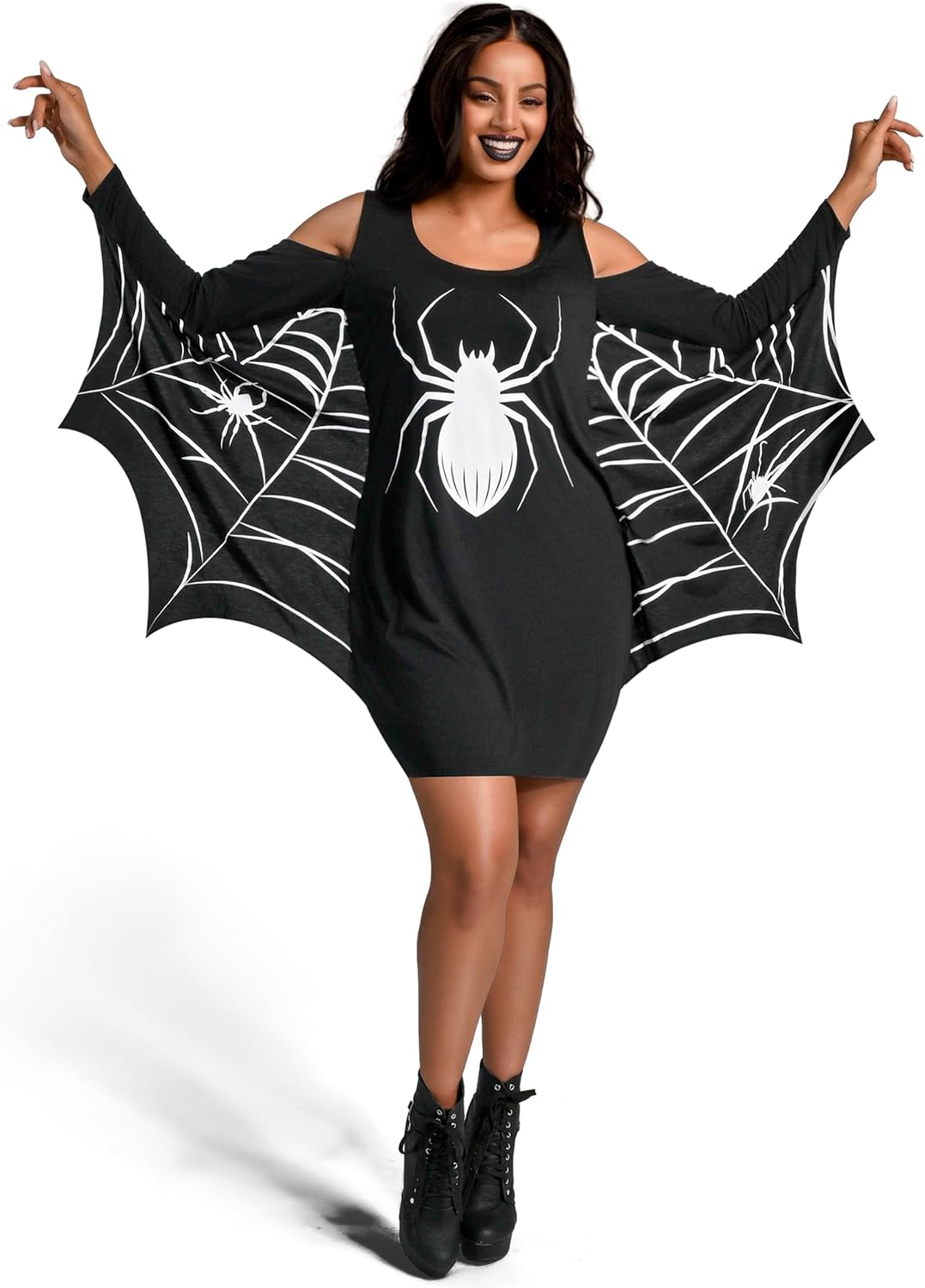 Spooktacular Creations Spider Woman Costume, Bat Costume Adult Women, Halloween Costume-7