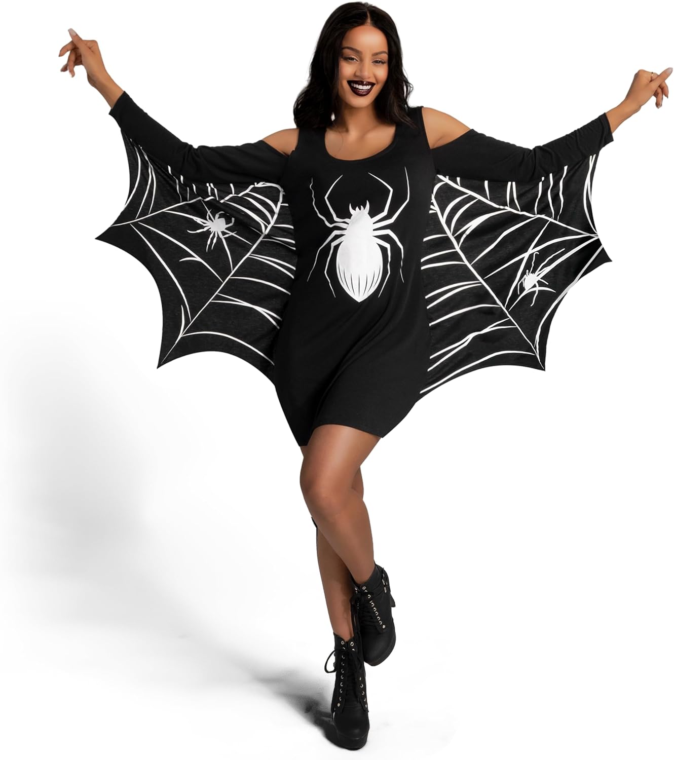 Spooktacular Creations Spider Woman Costume, Bat Costume Adult Women, Halloween Costume-8