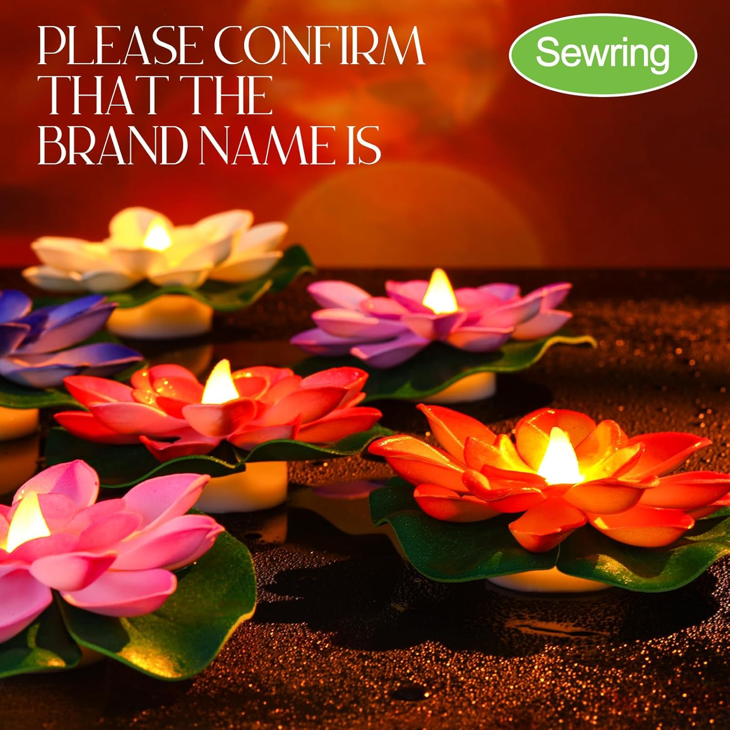 6 Pcs Diwali Lotus Decoration Floating Lotus with Lights Plastic Flower Diwali Artificial Lotus Traditional Indian Decor for Diwali Puja Home Outdoor Party Decoration(3.94 Inch)-1