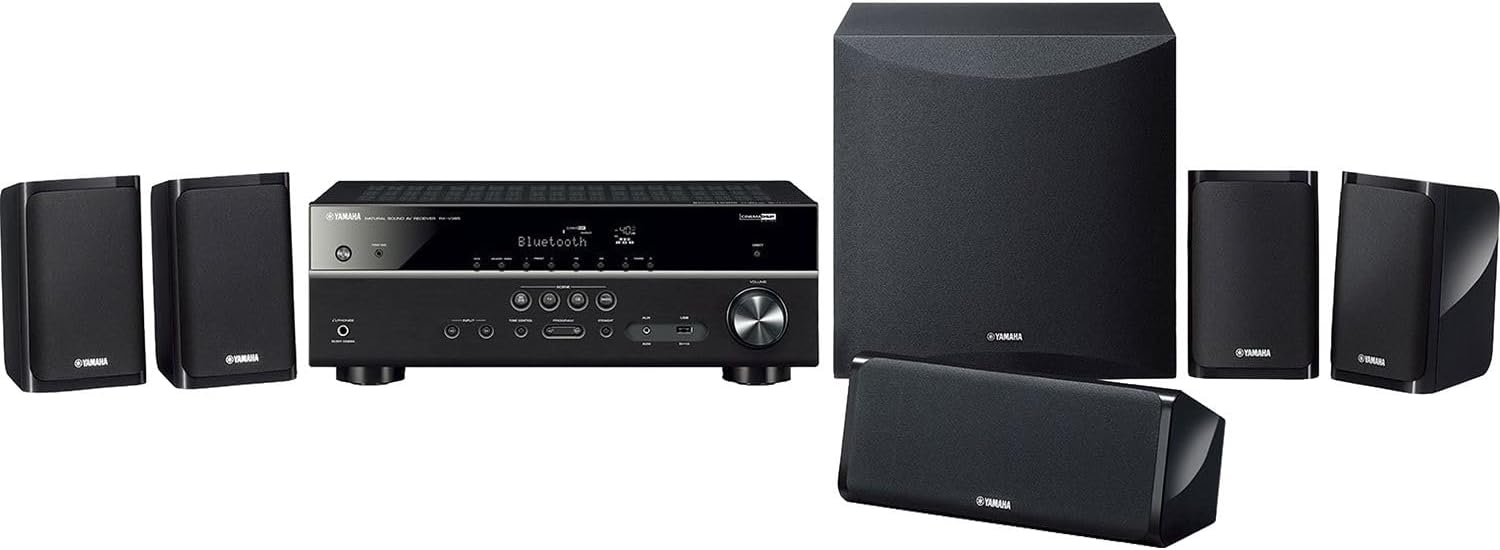 YAMAHA Audio YHT-4950U 4K Ultra HD 5.1-Channel Home Theater System with 8" 50W RMS Powered Subwoofer Speakers, AV Receiver, True Surround Sound with Bluetooth Music Streaming (Black)-1