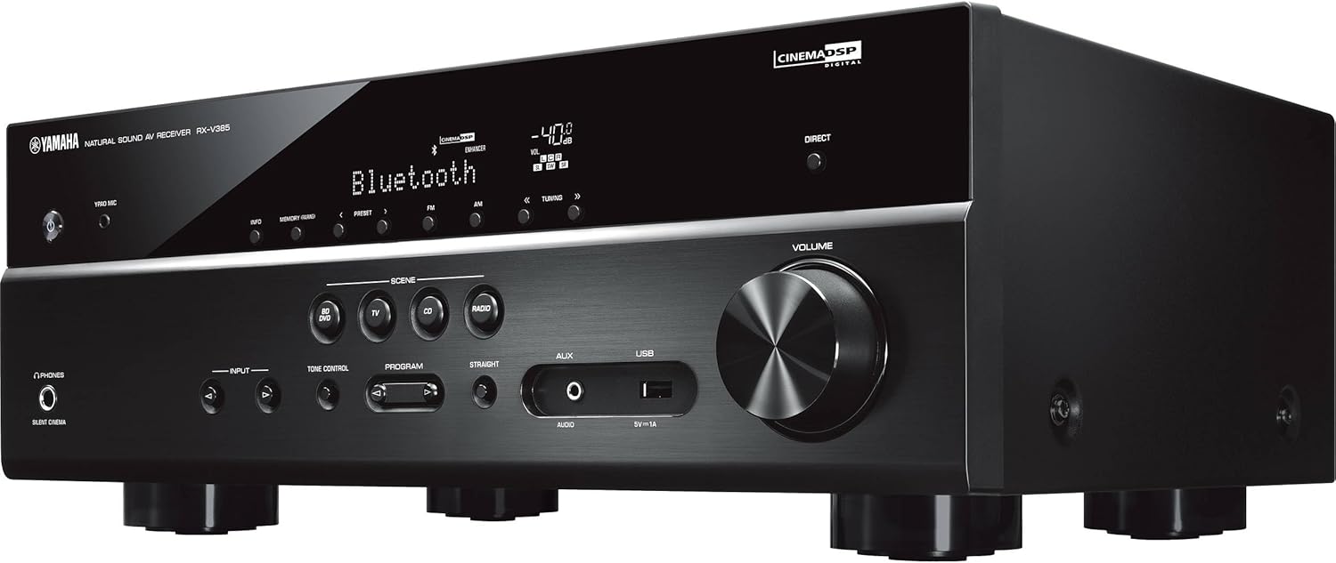 YAMAHA Audio YHT-4950U 4K Ultra HD 5.1-Channel Home Theater System with 8" 50W RMS Powered Subwoofer Speakers, AV Receiver, True Surround Sound with Bluetooth Music Streaming (Black)-3