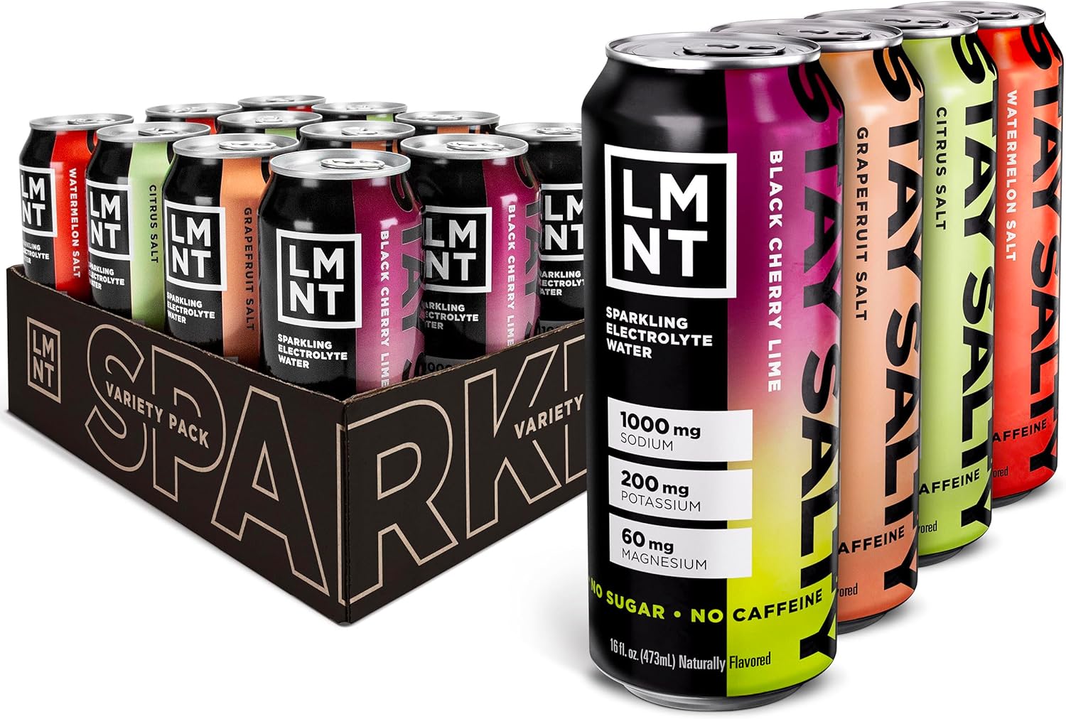 LMNT Sparkling Electrolyte Water - Variety Pack | 12-Count-0